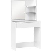 HOMCOM Dressing Table with Mirror and Storage - White
