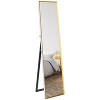 HOMCOM Full Length Mirror, 37 x 157cm Wall Mounted, Leaning, Free Standing Mirror, Framed Full Body Mirror for Living Room, Bedroom, White
