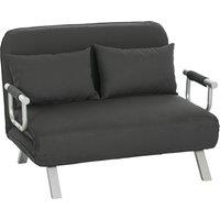 HOMCOM Two-Seater Click-Clack Sofa Bed - Charcoal Grey