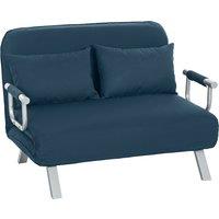 HOMCOM Two-Seater Click-Clack Sofa Bed - Navy Blue