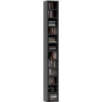 HOMCOM 204 CD Tall Narrow Media Storage Tower - Black Aosom UK