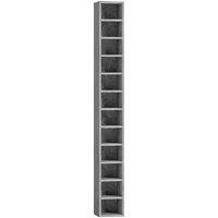 HOMCOM 204 CD Tall Narrow Media Storage Tower - Cement Grey