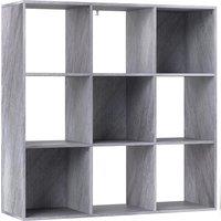 HOMCOM Nine-Cube Storage Shelf - Marble Grey