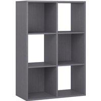 HOMCOM 6-Cube Bookshelf - Grey