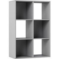 HOMCOM 6-Cube Bookshelf - Light Grey