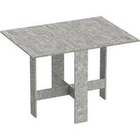 HOMCOM Folding Dining Table, Space-Saving Drop Leaf Kitchen Table for 4-6 People Grey