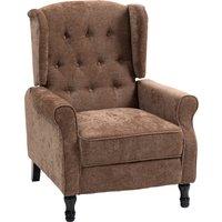 HOMCOM 150 Reclining Vintage Armchair, with footrest - Brown