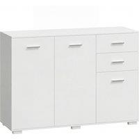 HOMCOM Sideboard, Modern Storage Cabinet with 2 Drawers, 3 Doors and Adjustable Shelves, White