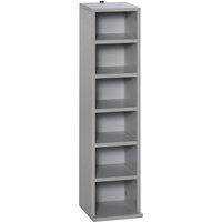 HOMCOM Twin Media Towers: Adjustable Shelving for Blu-Ray & DVD Organisation, Sleek Grey Bookcases Aosom UK