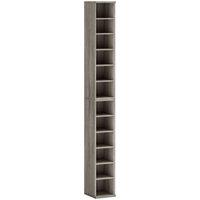 HOMCOM CD Media Display Shelf Unit Tower Rack with Adjustable Shelves, Set of 2 Aosom UK
