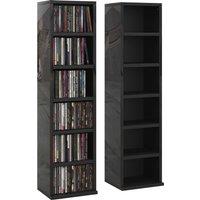 HOMCOM Set of Two 102 CD Storage Units - High Gloss Black Aosom UK