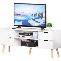 HOMCOM TV Trendsetter: Contemporary Media Unit for 42'' Screens, Cable Management, White Aosom UK