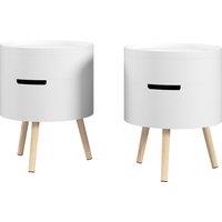 HOMCOM Nested Coffee Tables: 3-Tier Round Set with Hidden Storage & Detachable Tray, Chic White Aosom UK