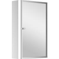 HOMCOM 60L X 40W X 13T cm Stainless Steel Wall Mirror Cabinet-Silver