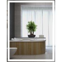 HOMCOM 90 x 70cm LED Bathroom Mirror with Lights, Dimmable Makeup Mirror, Vanity Mirror with 3 Colour, Smart Touch, Anti-Fog Aosom UK