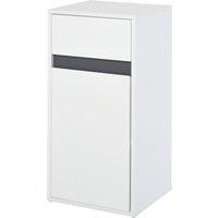 HOMCOM Modern Minimalistic Bathroom Storage Cabinet w/ Drawer Cupboard Adjustable Shelf Door Home Or