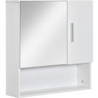 kleankin Wall-Mounted Bathroom Sanctuary: Double-Door Cabinet with Adjustable Shelving, Crisp White Finish Aosom UK