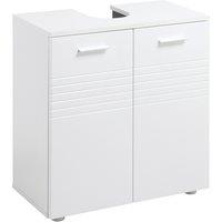 kleankin Pedestal Under Sink Cabinet, Bathroom Vanity Storage Cupboard with Adjustable Shelf, White
