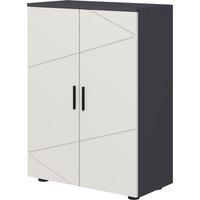 Kleankin Bathroom Storage Cabinet, Compact 2-Door Cupboard with Adjustable Shelves & Soft Close, Grey Aosom UK