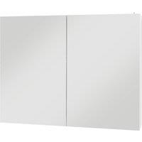 Kleankin LED Bathroom Mirror Cabinet with Light, Bathroom Storage Cupboard w/ Adjustable Shelf, Smart Trouch, 90x15x70cm, White Aosom UK