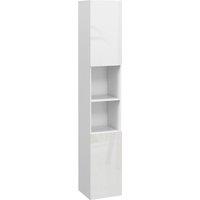 kleankin Multi-Storage Slim Bathroom Cabinet - High Gloss White Aosom UK