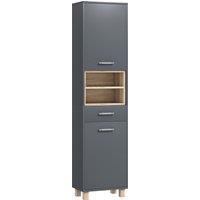 HOMCOM Tall Bathroom Storage Cabinet, Bathroom Storage Unit, Freestanding Bathroom Cabinet with Open Shelves and Drawer
