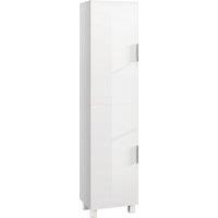 HOMCOM Tall Bathroom Cabinet, Freestanding Bathroom Cabinet with Adjustable Shelves and Double Doors
