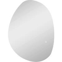 HOMCOM Asymmetric LED Bathroom Mirror 70 x 50 cm - 3 colors, anti-fog, wall mount with touch switch