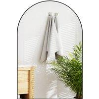 HOMCOM 60 x 90cm Arched Home Mirror - Black
