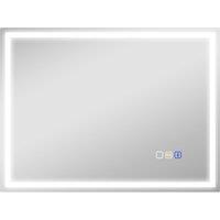 HOMCOM 60 x 80 cm Anti-Fog LED Bathroom Mirror, with Bluetooth - Silver Tone