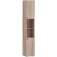 HOMCOM 6-Tier Tall Bathroom Cabinet - Natural