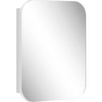 HOMCOM Bathroom Medicine Cabinet with Mirror, Bathroom Wall Cabinet with Adjustable Shelves, Soft Close Hinges, White