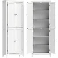 HOMCOM 170 cm Tall Bathroom Storage Cabinet, Freestanding Narrow Bathroom Cabinet with Adjustable Shelves for Laundry Room