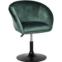 HOMCOM Swivel Bar Stool Fabric Dining Chair Dressing Stool with Tub Seat, Back, Adjustable Height, G