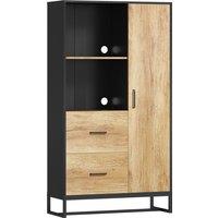 HOMCOM Tall Kitchen Cupboard, Freestanding Kitchen Pantry Cabinet with Adjustable Shelves, Drawers and Soft Close Door, 160cm