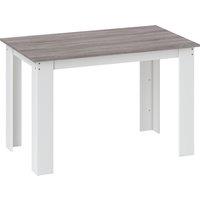 HOMCOM Dining Table for 4-6 People, Kitchen Table with Wood Effect for Dining Room, Grey
