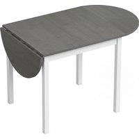 HOMCOM 4-6 Person Wooden Drop-Leaf Table - Grey