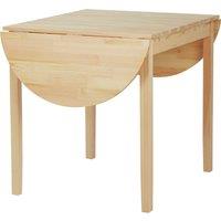 HOMCOM 4-6 Person Wooden Drop-Leaf Table - Natural Finish