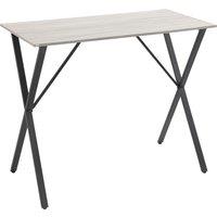 HOMCOM 120 cm Rectangular Bar Table for 4 People, Modern Kitchen Table with Marble Effect Tabletop, Steel Legs, Breakfast Table, White Aosom UK