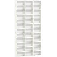 HOMCOM CD Storage Unit with Adjustable Shelves, 102 x 195 cm, Marble Effect