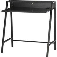 HOMCOM Computer Desk, Black, Home Office Writing Table Workstation with Storage Shelf, Ideal for PC 