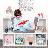 HOMCOM Cosy Reading Nook: Cushioned Bookcase Seat, Storage Sideboard for Kids' Bedrooms & Lounges, Pristine White Aosom UK