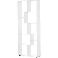 HOMCOM 8-Tier Freestanding Bookcase w/ Melamine Surface Anti-Tipping Foot Pads Home Display Storage 