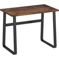 HOMCOM Industrial Writing Desk With Metal Legs, 100 x 58 x 74.5cm, Rustic Brown and Black