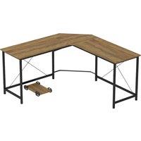 HOMCOM Corner L-Shape Computer Desk PC Workstation Writing Gaming Table Home Office