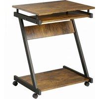HOMCOM Movable Computer Desk with 4 Moving Wheels and Keyboard Tray