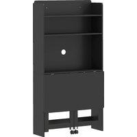 HOMCOM Foldable Desktop, Computer Desk with Storage Shelves, 80 x 69 x 155 cm, Black