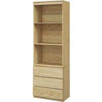 HOMCOM 180cm Tall Bookcase w/ Storage, Free Standing Bookshelf w/ 3 Shelves & 3 Drawers, Display Cabinet for Living Room, Home, Office Aosom UK