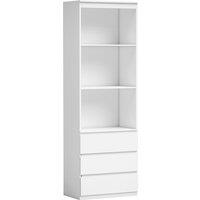 HOMCOM 180cm Tall Bookcase, with Shelves and Drawers - White Aosom UK