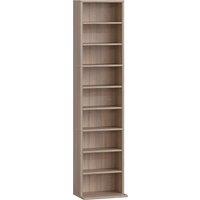 HOMCOM 260 Narrow CD Storage Unit - Natural Wood Finish